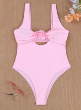 Ladies 3D Flower One Piece Swimsuit