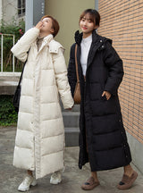 Extended Over-the-knee Thickened Cotton-padded Jacket