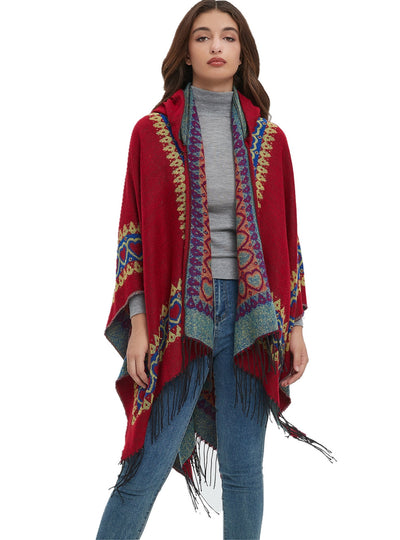 Love Red Tassel Hooded Cloak