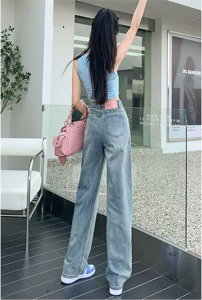 Retro High Waist Loose Wide Leg Jeans