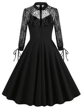 Hollow Backless Lace Retro Halloween Dress