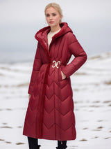 Long Over-the-knee Cotton-padded Jacket Coat