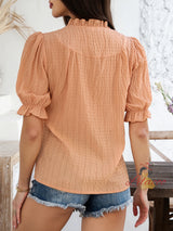 Casual Trumpet Five-point Sleeve Top