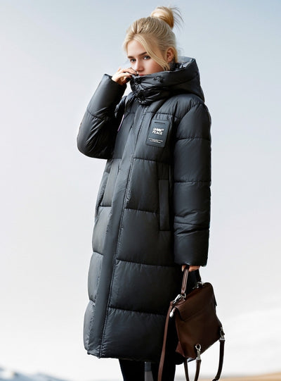 Long Hooded Thickened Cotton-padded Jacket