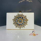 Diamond-studded Sunflower Dinner Bag Clutch Bag