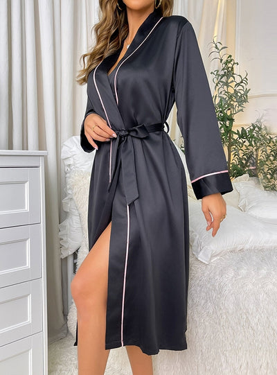 Sexy Long Sleeve Pajamas Bathrobe Robe