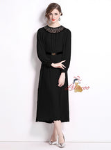 Loose and Slim Fashion Pleated Dress