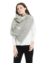 Cashmere-like Geometric Jacquard Square Scarf