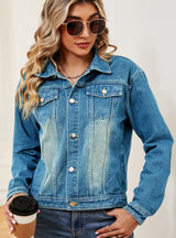 Denim Top Casual Long Sleeve Coat