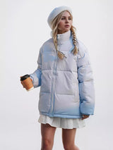 Stand-up Collar Cotton-padded Short Down Coat