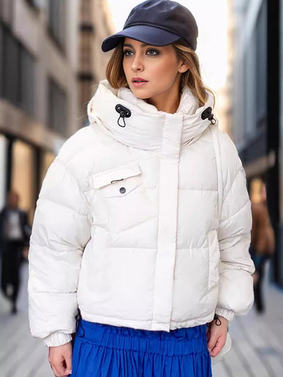 Hooded Short Padded Cotton-padded Jacket Coat