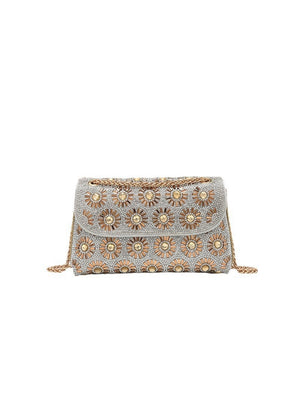 Diamond-studded Golden Sunflower Diamond Bag