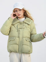 Short Doll Collar Warm Down Coat