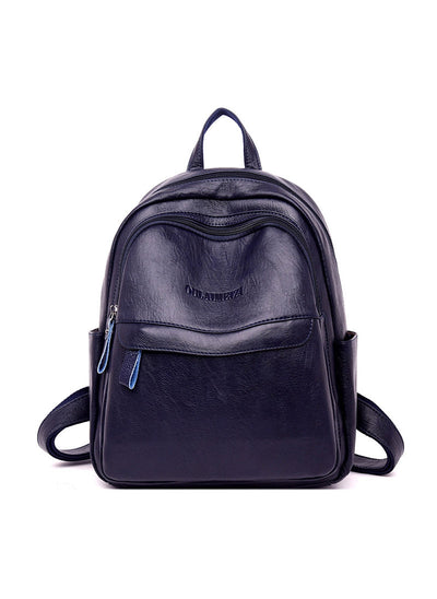 Large-capacity Travel Soft Leather Backpack