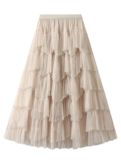 Heavy Industry Beaded Gauze Cake Skirt