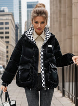 Wash-free Glossy Cotton-padded Jacket Coat