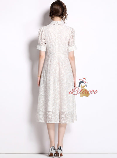 Palace Style Lace Short Sleeve Dress