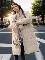 Loose Over-the-knee Padded Cotton-padded Coat