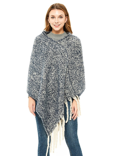 Thick Long Tassels Shawl Cloak