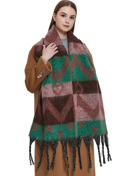 Thickened Love Jacquard Scarf Shawl