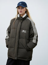 Loose Thick Striped Cotton-padded Coat