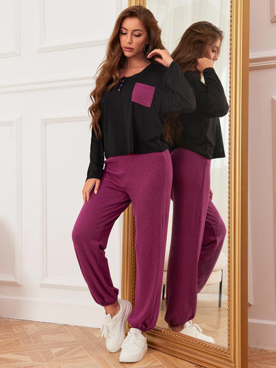 Women's Casual Long-sleeved Pajamas Suit