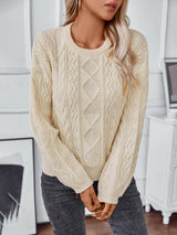 Solid Color Twist Retro Loose Sweater