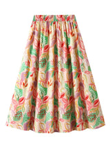 Women Print Elastic Waist Skirt