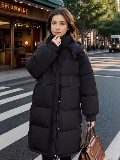 Medium and Long Loose Cotton-padded Jacket