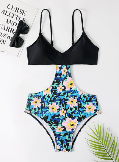 Printed Conservative One-piece Swimsuit