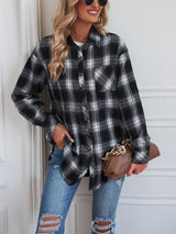 Casual Long Sleeve Loose Plaid Shirt