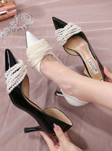 Pearl Stiletto Heels Wedding Shoes