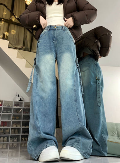 Retro Slim Loose Straight Jeans