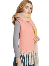 Thick Tassel Color Matching Thick Scarf