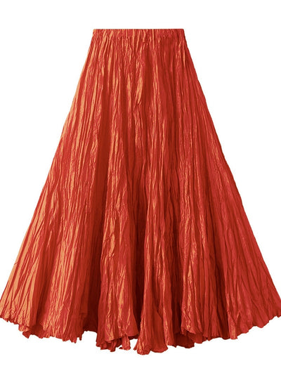 Pleated Loose Slim Big Swing Skirt