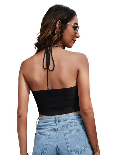 Solid Color Slim Knit Tube Top