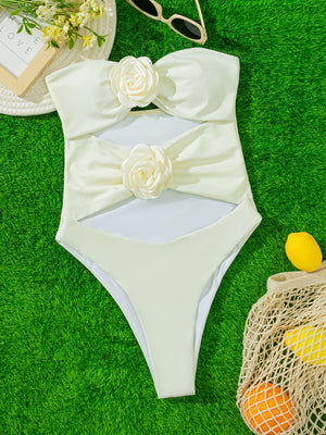 Sexy 3D Flower One-piece Swimsuit