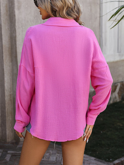 Casual Button Long-sleeved Shirt