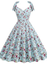 Flower Hepburn Bow Vintage Dress