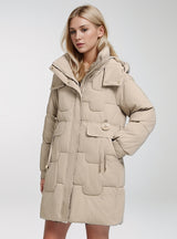 Loose Hooded Long Over-the-knee Thick Cotton-padded Jacket