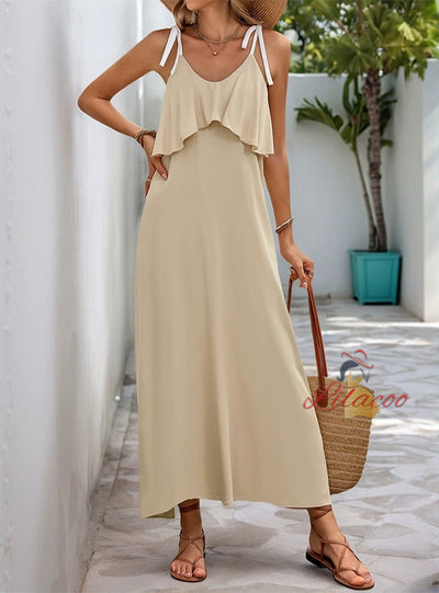 Sleeveless Suspender Loose Casual Dress