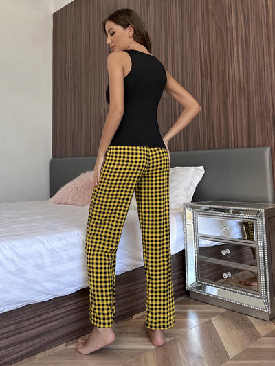 Strap Vest Trousers Sleepwear