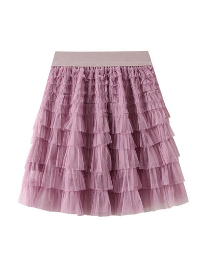 Mesh Cake Short Skirt