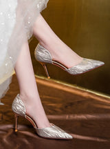 Pointed Thin-heeled Sandals Wedding Shoes