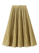 Polka Dot Pleated High Waist Chiffon Pleated Skirt