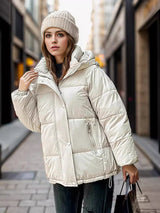 Hooded Loose Short Cotton-padded Coat