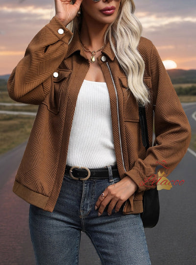 Women Casual Pocket Jacket Coat