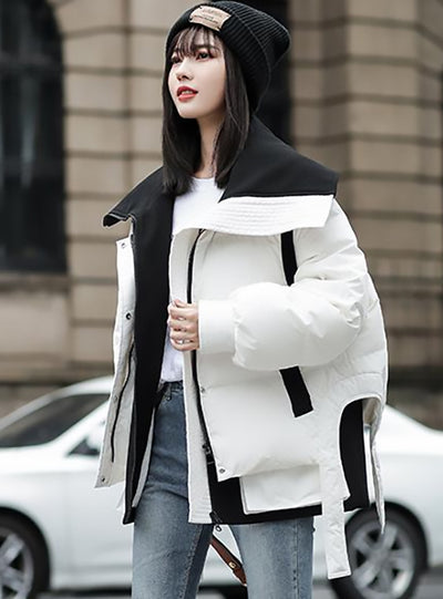 Two-piece Short White Duck Down Jacket