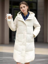 Long Slim Hooded Padded Cotton-padded Jacket