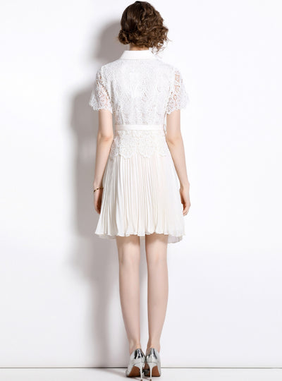 Lace Short Sleeve Dress